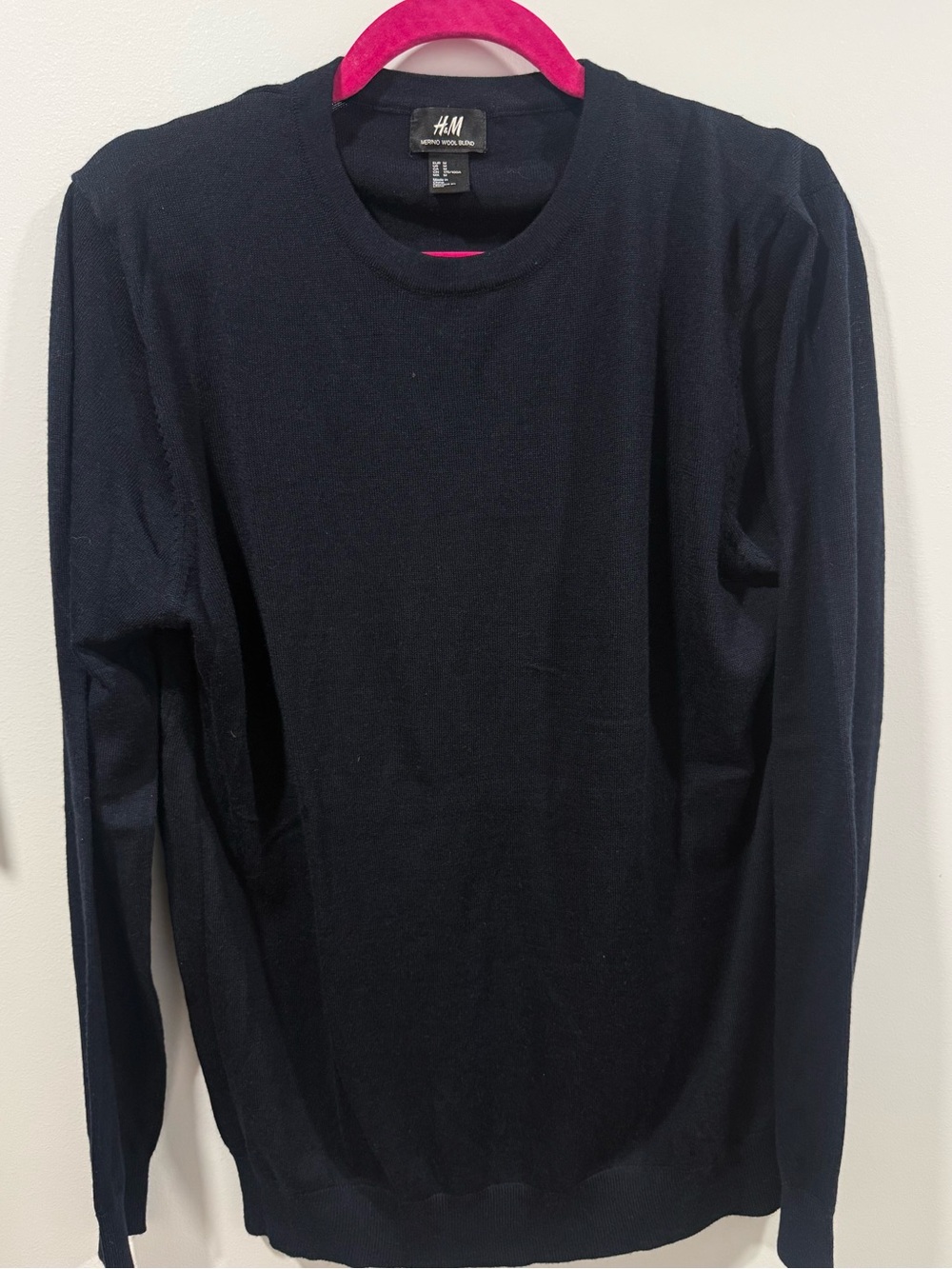 H&M Men's Crewneck Sweater - Navy Blue